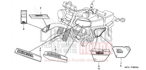 RAYURE/EMBLEME (SAUF XL125SB,C-CM) XL125SB de 1981
